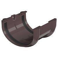 Соединитель желоба ПВХ Технониколь Оптима Темно-коричневый 120 мм
