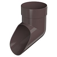 Колено сливное ПВХ Технониколь Оптима Темно-коричневое 80 мм