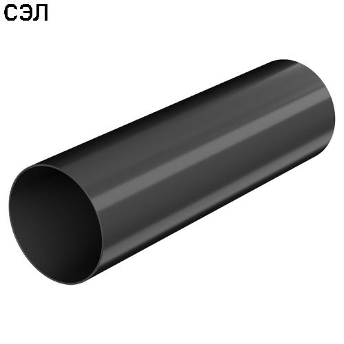 Труба водосточная ПВХ Технониколь Оптима Черная 80х1500 мм