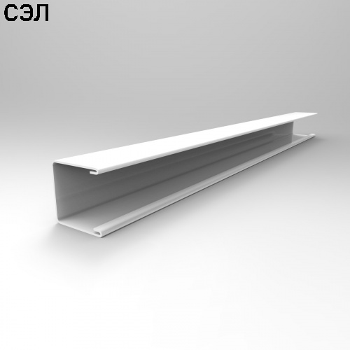 П-образный профиль алюминиевый Cesal C01 Жемчужно-белый Глянцевый 14х14х4000х0,4 мм
