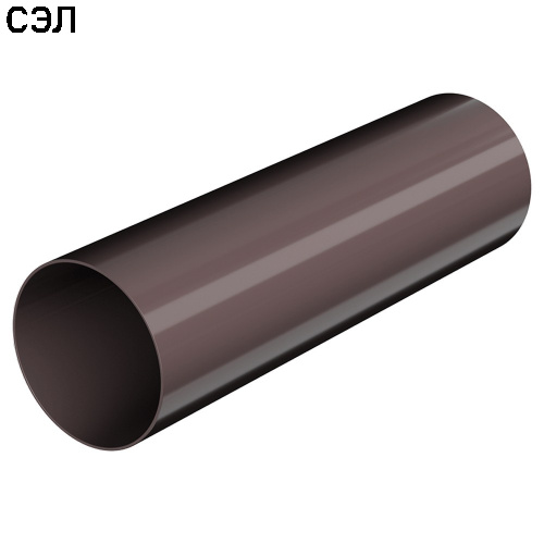Труба водосточная ПВХ Технониколь Оптима Темно-коричневая 80х1500 мм